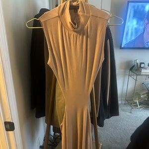 jluzlabel tan turtleneck dress size medium neverworn